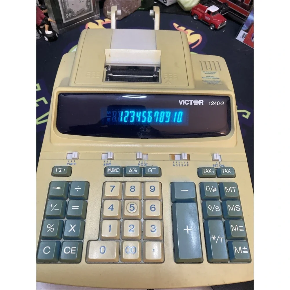 Victor 1240-2 Desktop Electronic Printer and Calculator Multiple Colors G1